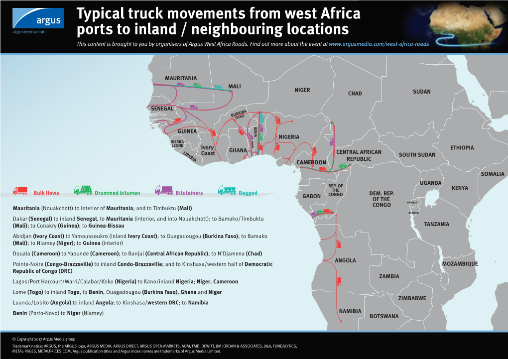 Typical Truck Movements from West Africa Ports to Inland / Neighbouring Locations