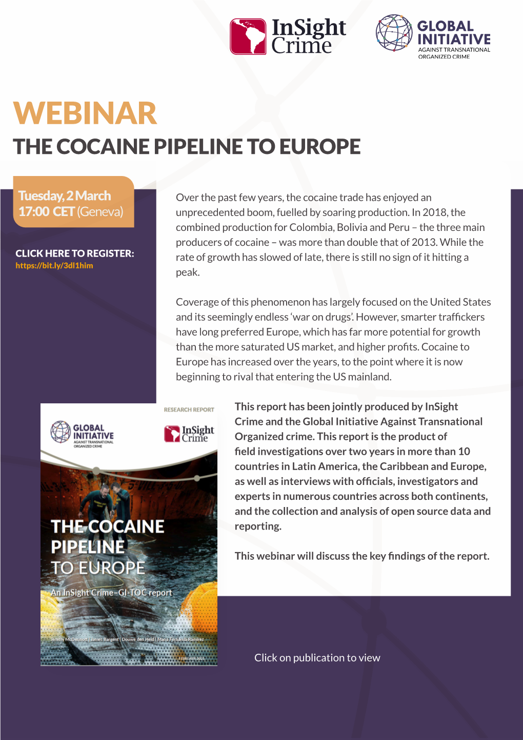 Webinar the Cocaine Pipeline to Europe