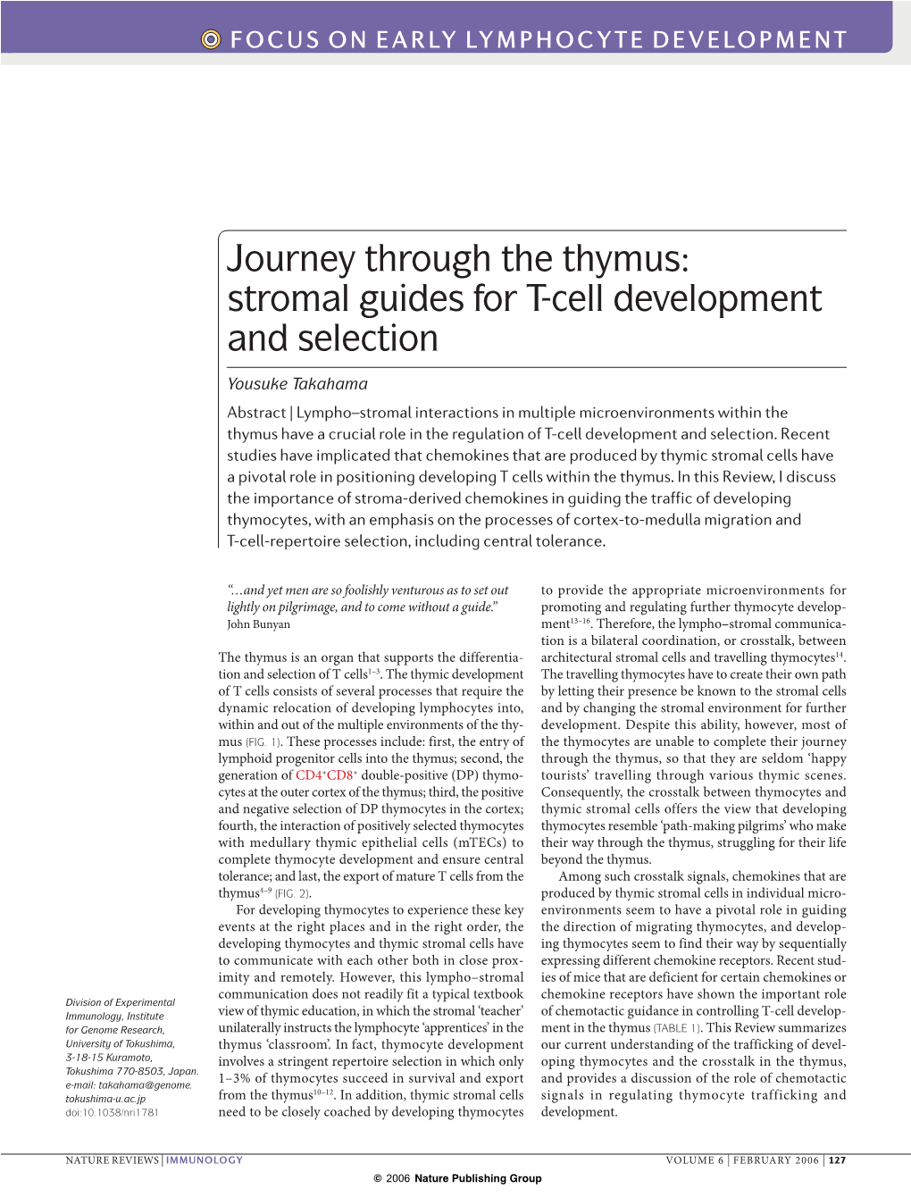 Journey Through the Thymus: Stromal Guides for T-Cell Development and Selection