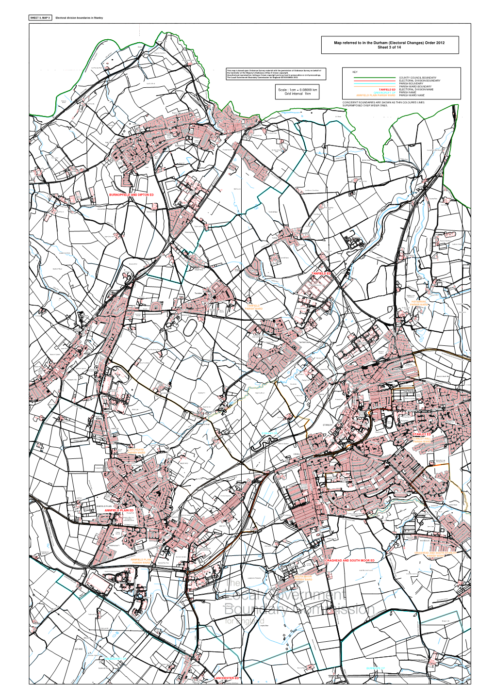 Map Referred to in the Durham (Electoral Changes) Order 2012