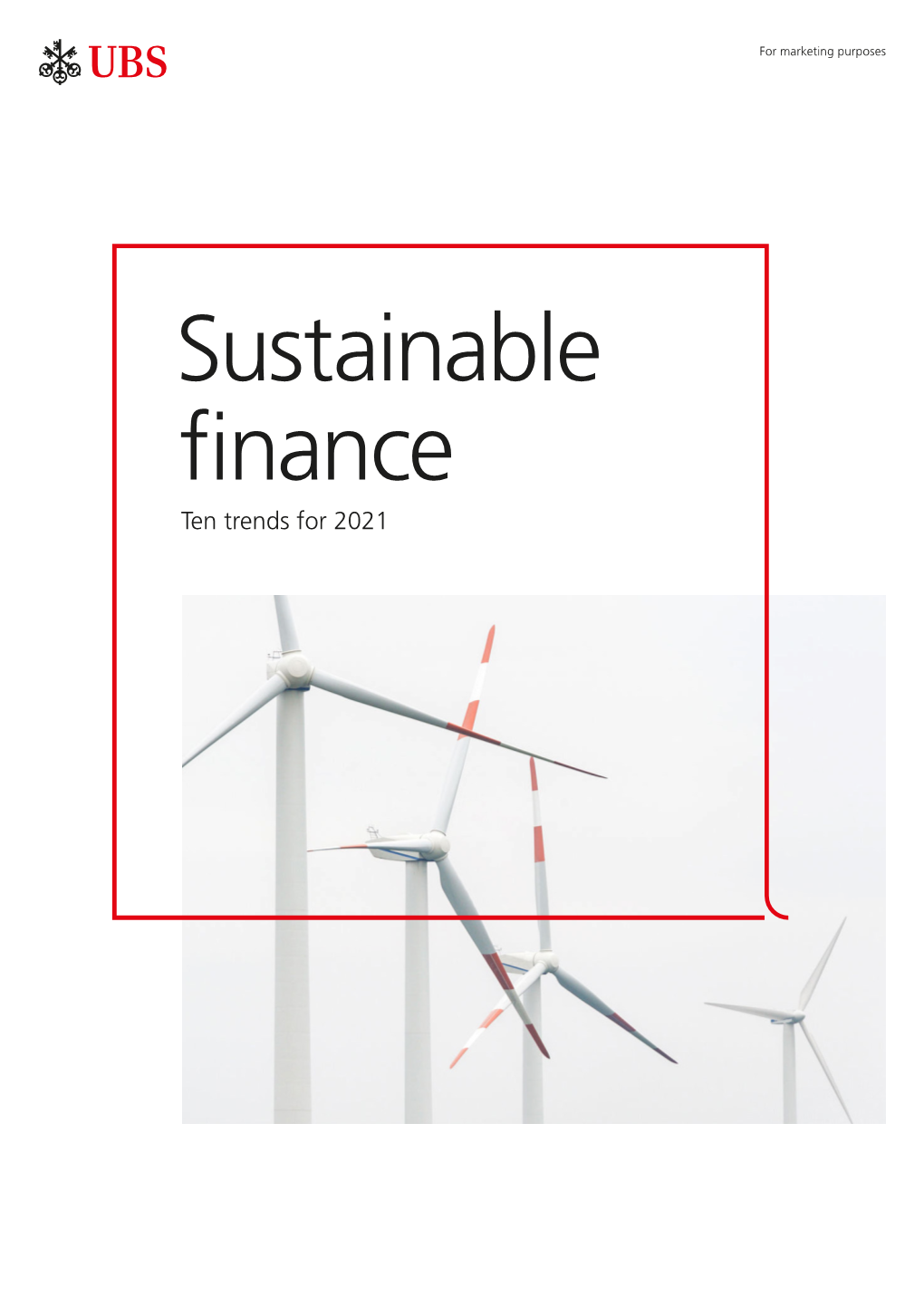 UBS: Sustainable Finance: Ten Trends for 2021