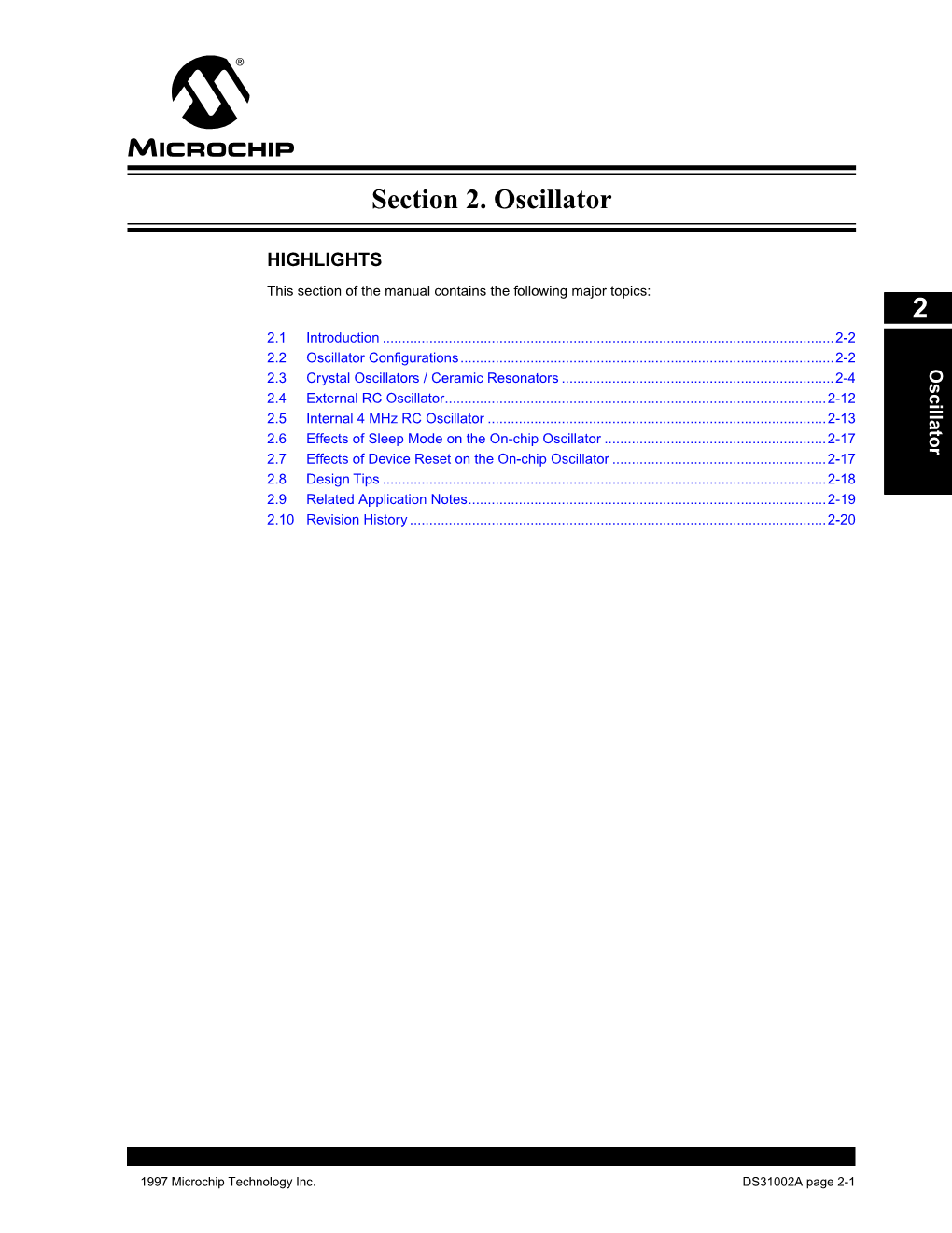 Section 2. Oscillator