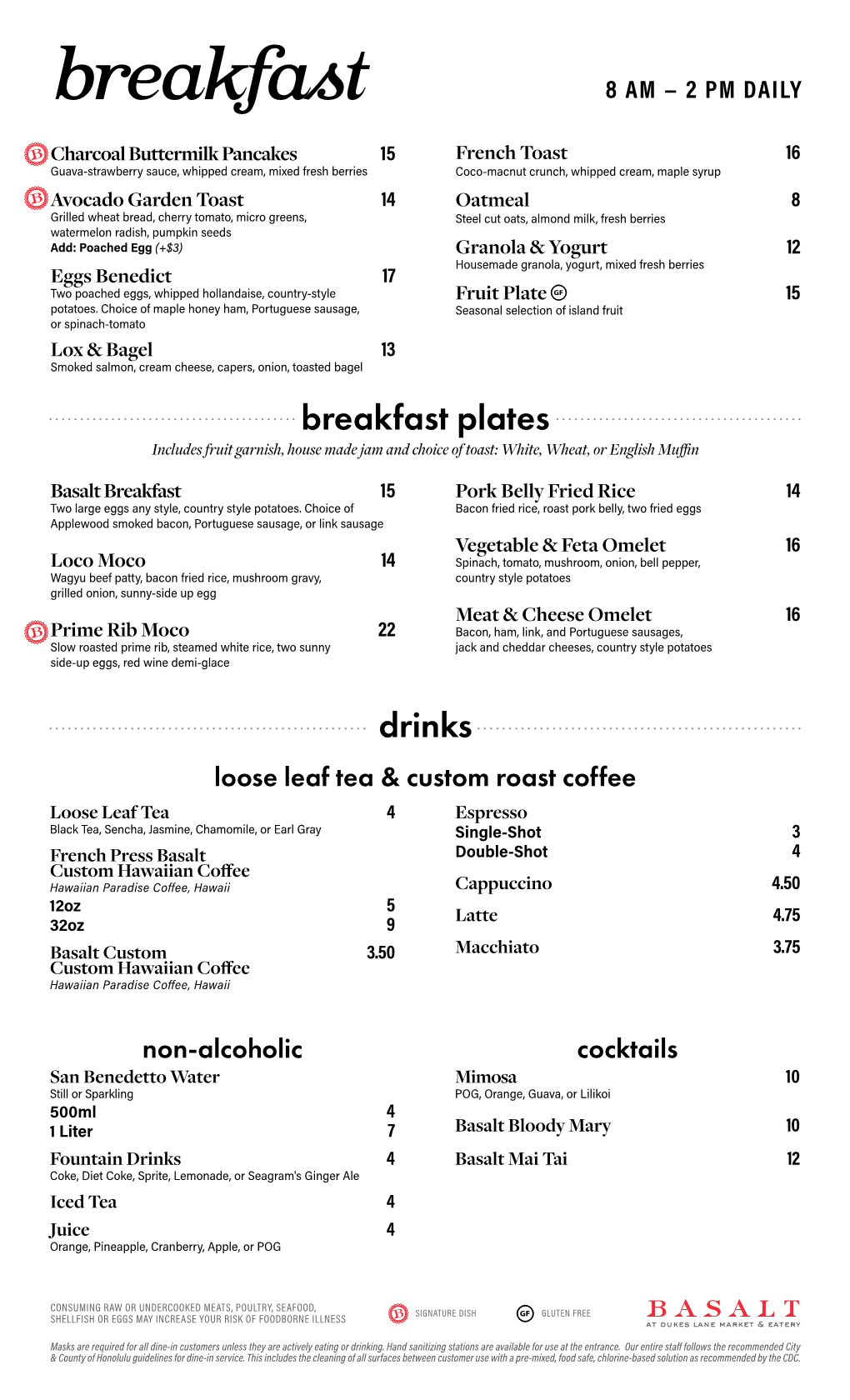 Breakfast & Lunch Menu