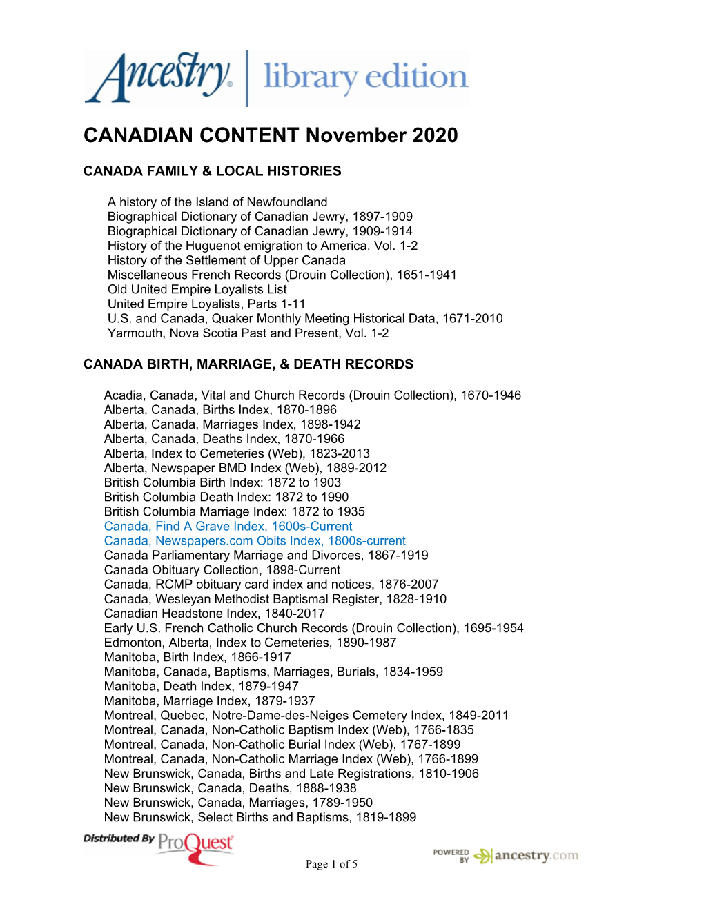 CANADIAN CONTENT November 2020