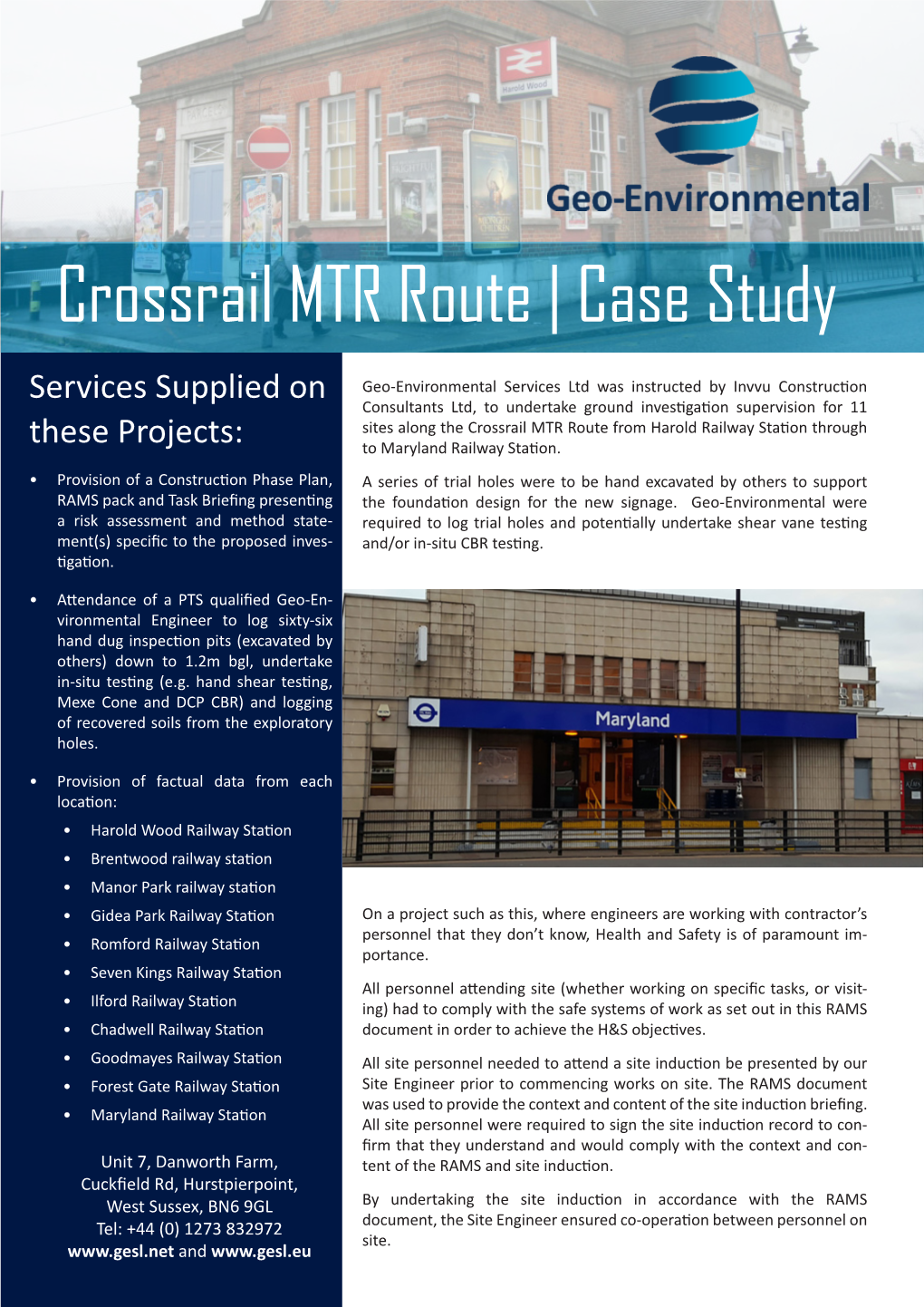Crossrail MTR Route | Case Study