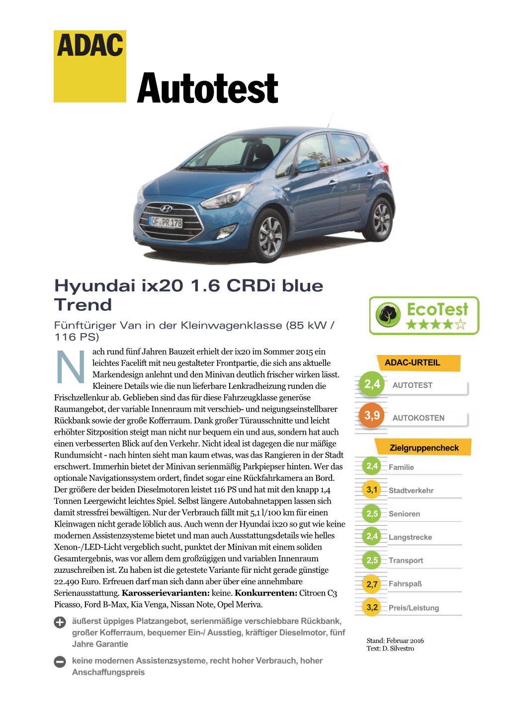 Hyundai Ix20 1.6 Crdi Blue Trend