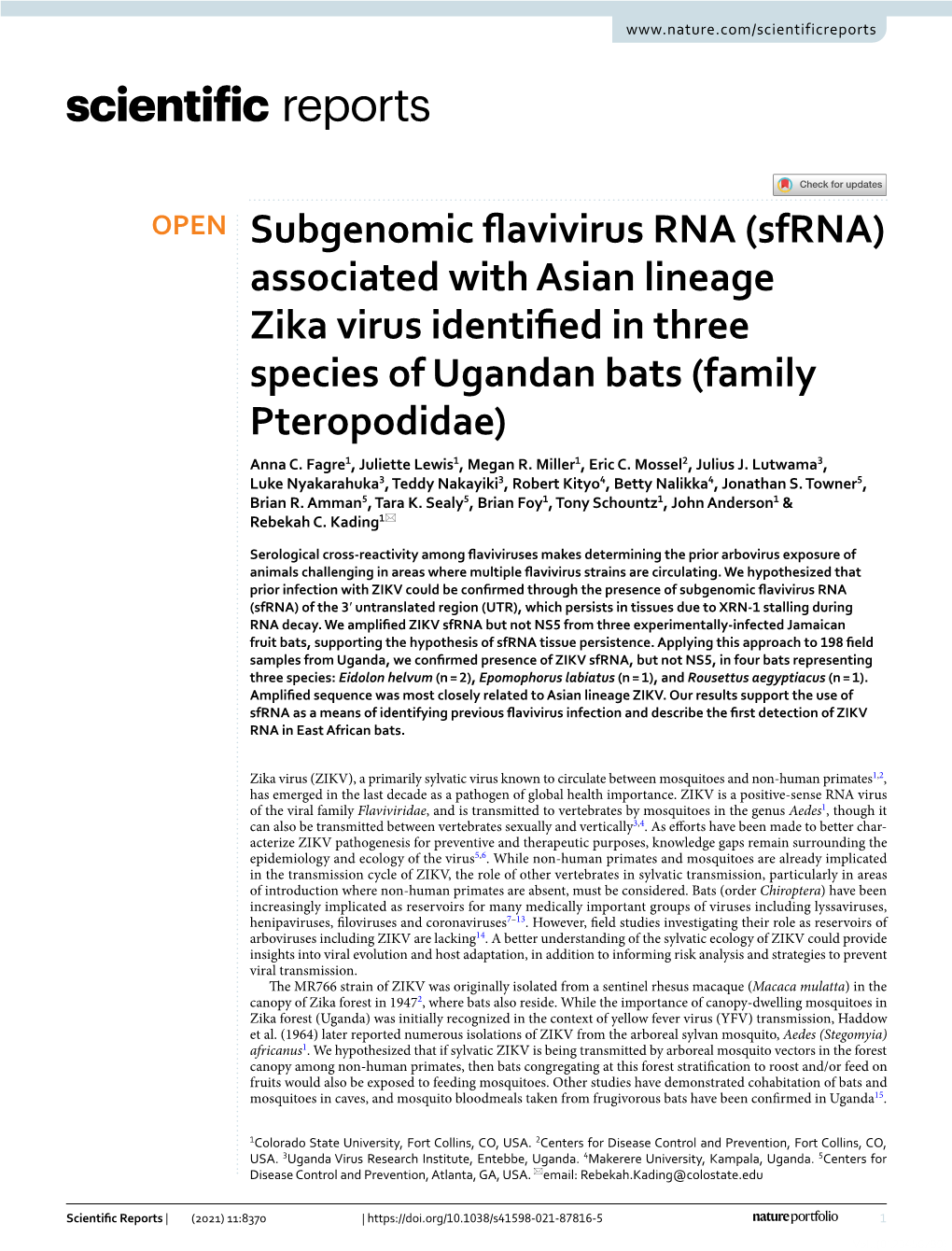 Subgenomic Flavivirus