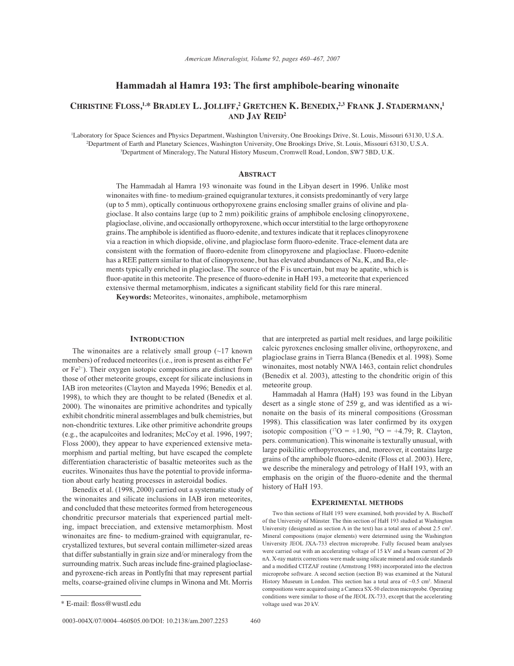 The First Amphibole-Bearing Winonaite 461