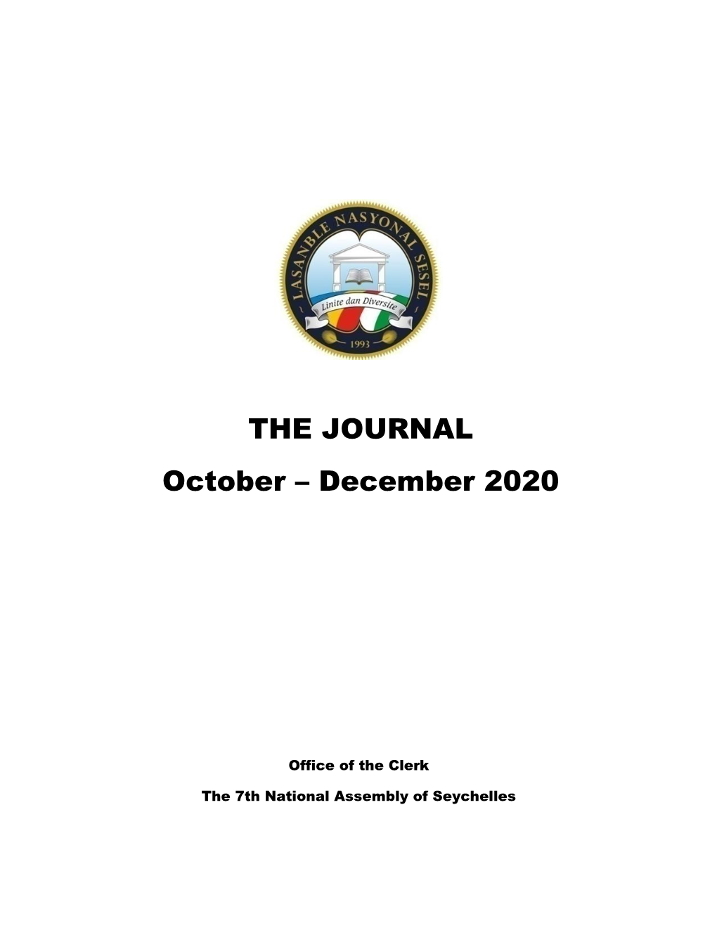 THE JOURNAL October – December 2020