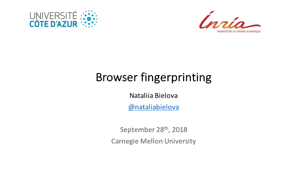 Browser Fingerprinting