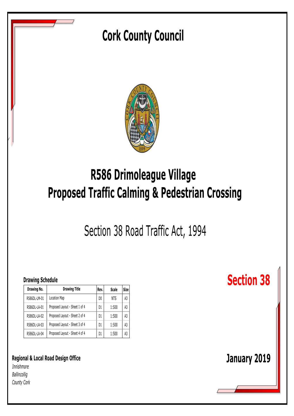 R586 Drimoleague Village Pedestrian Crossing & Traffic Calming