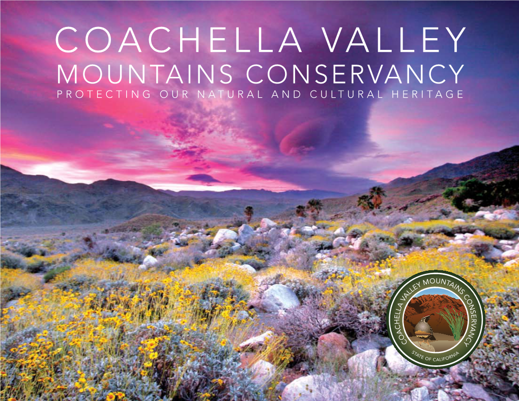 Coachella Valley MOUNTAINS CONSERVANCY PROTECTING