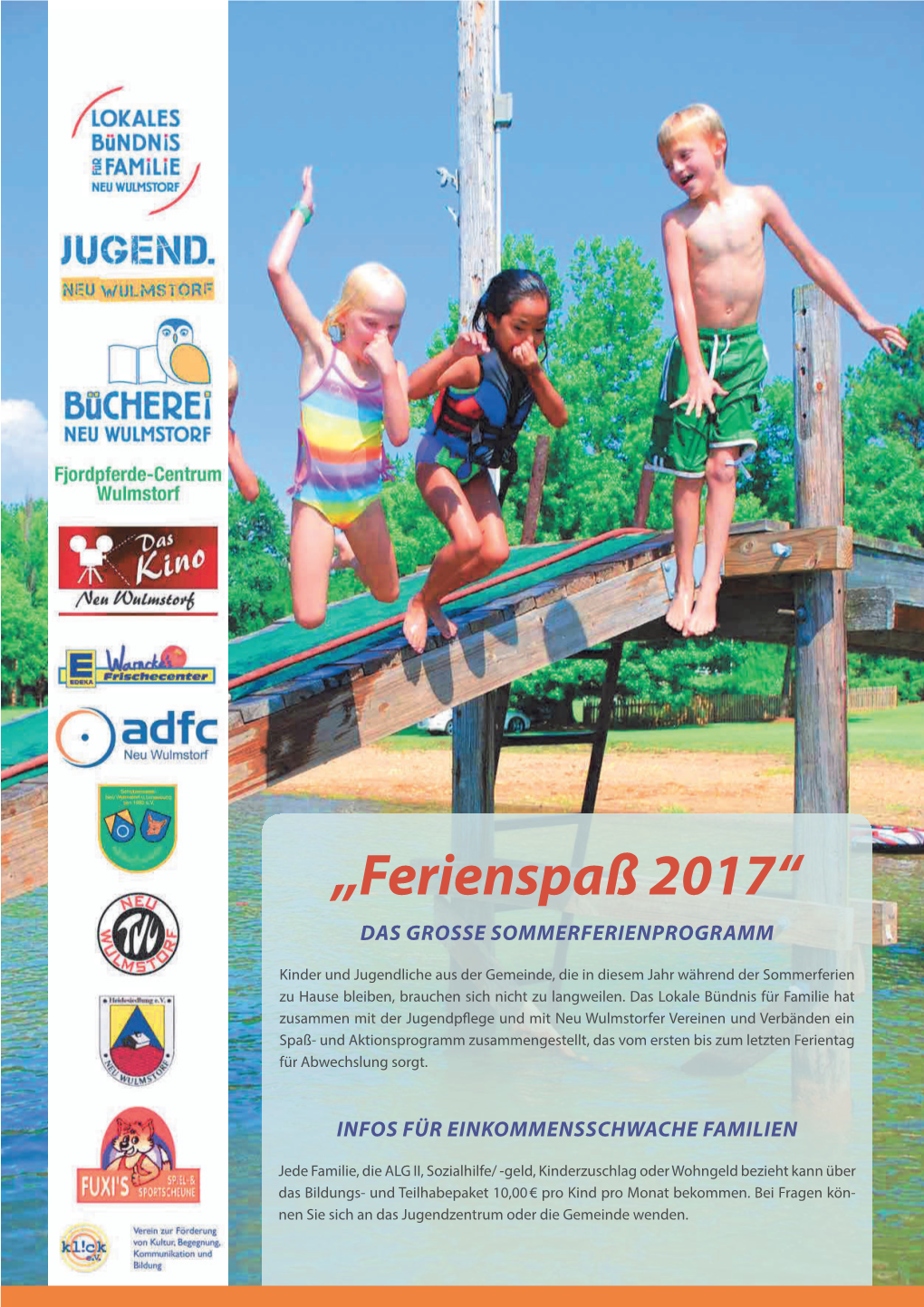 „Ferienspaß 2017“ DAS GROSSE SOMMERFERIENPROGRAMM