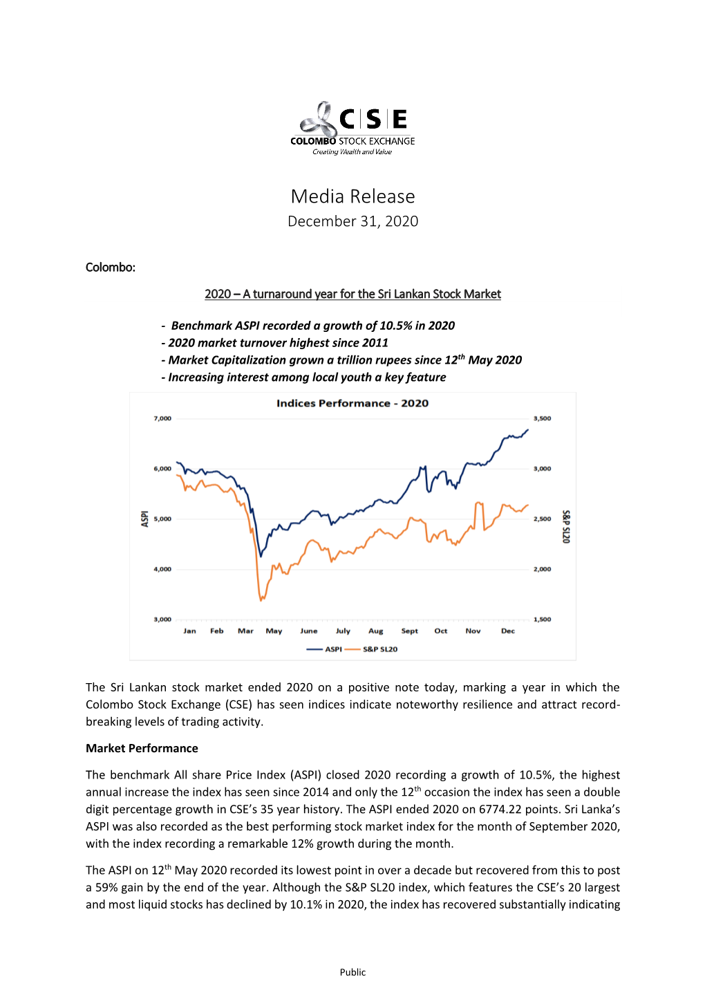 Media Release December 31, 2020