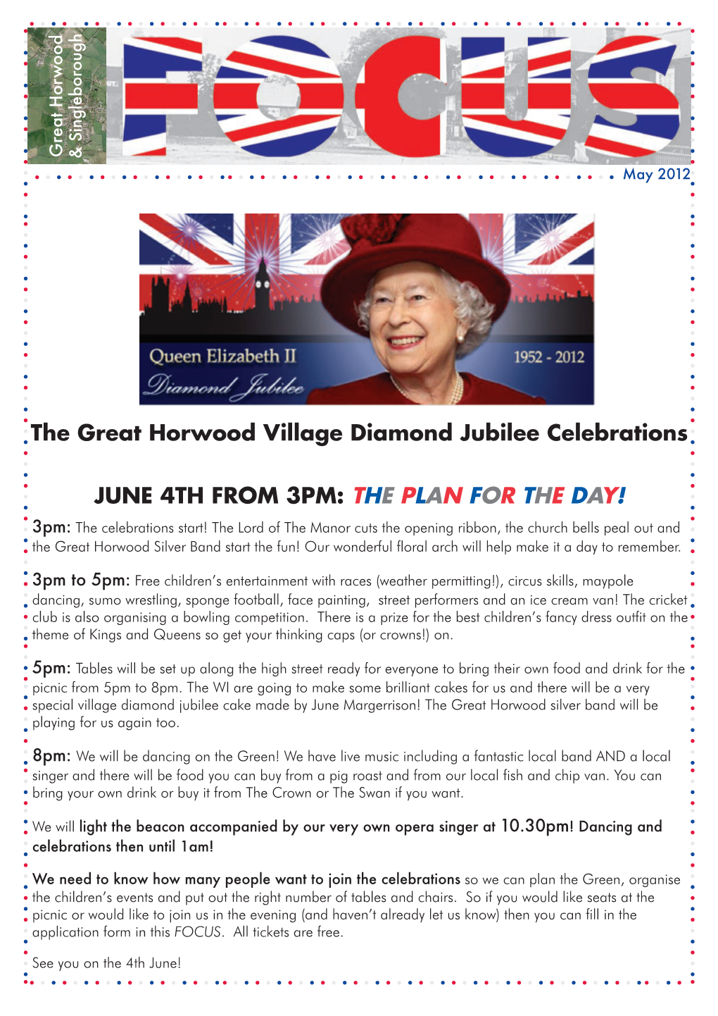 The Great Horwood Village Diamond Jubilee Celebrations JUNE 4TH FROM