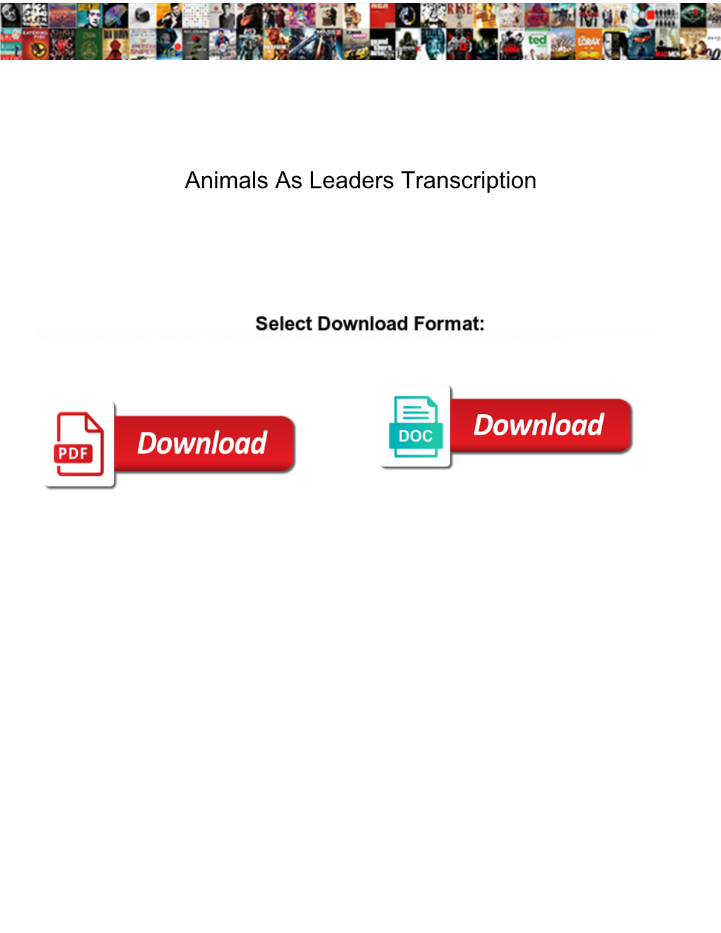 Animals As Leaders Transcription