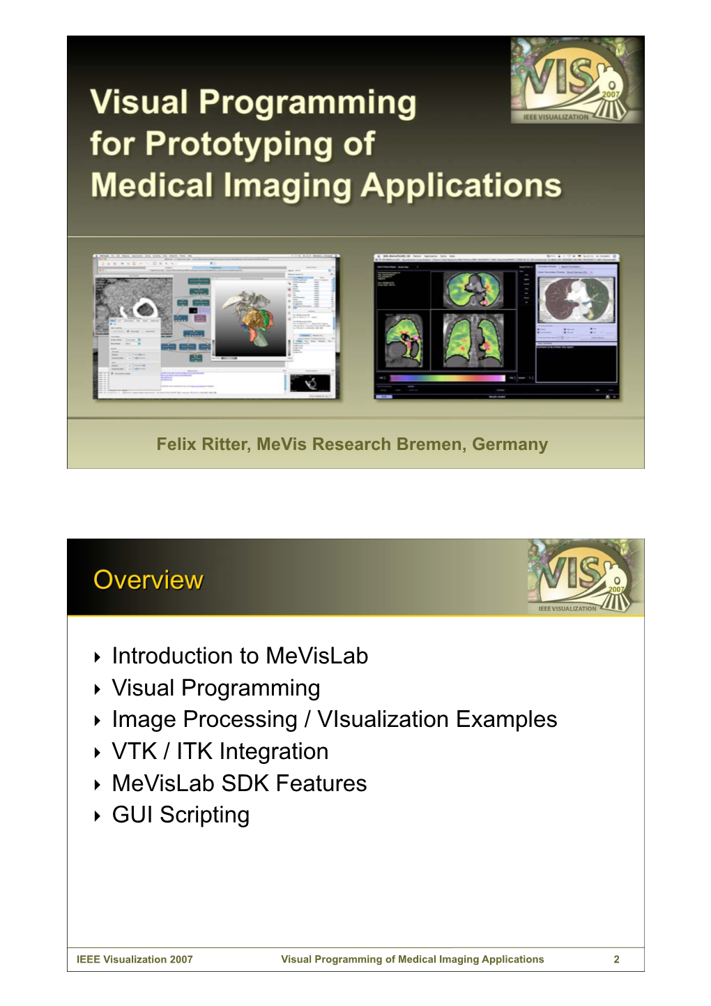 Introduction to Mevislab Visual Programming Image Processing