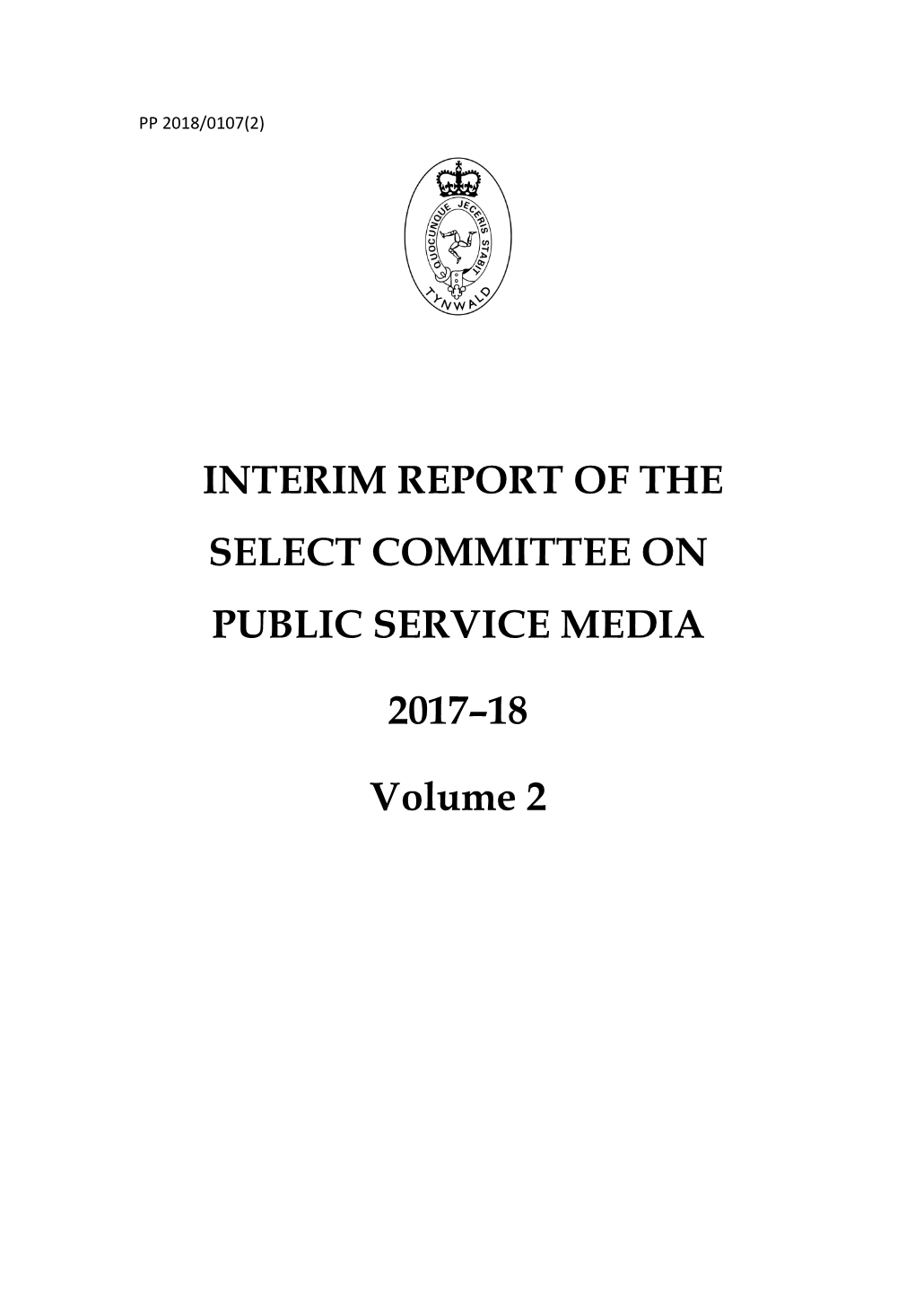 Interim Report of the Select Committee on Public Service Media