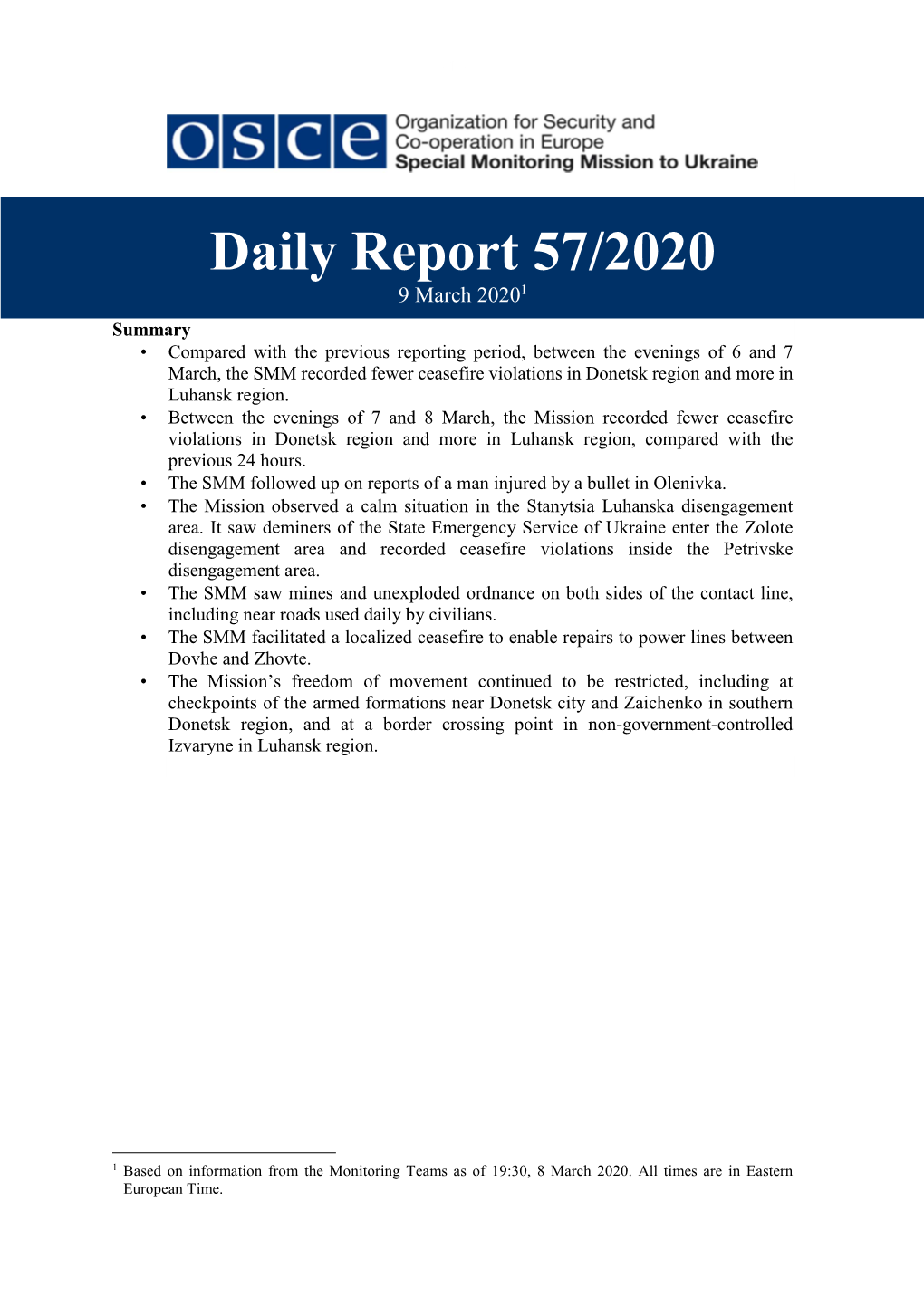 2020-03-09 Daily Report