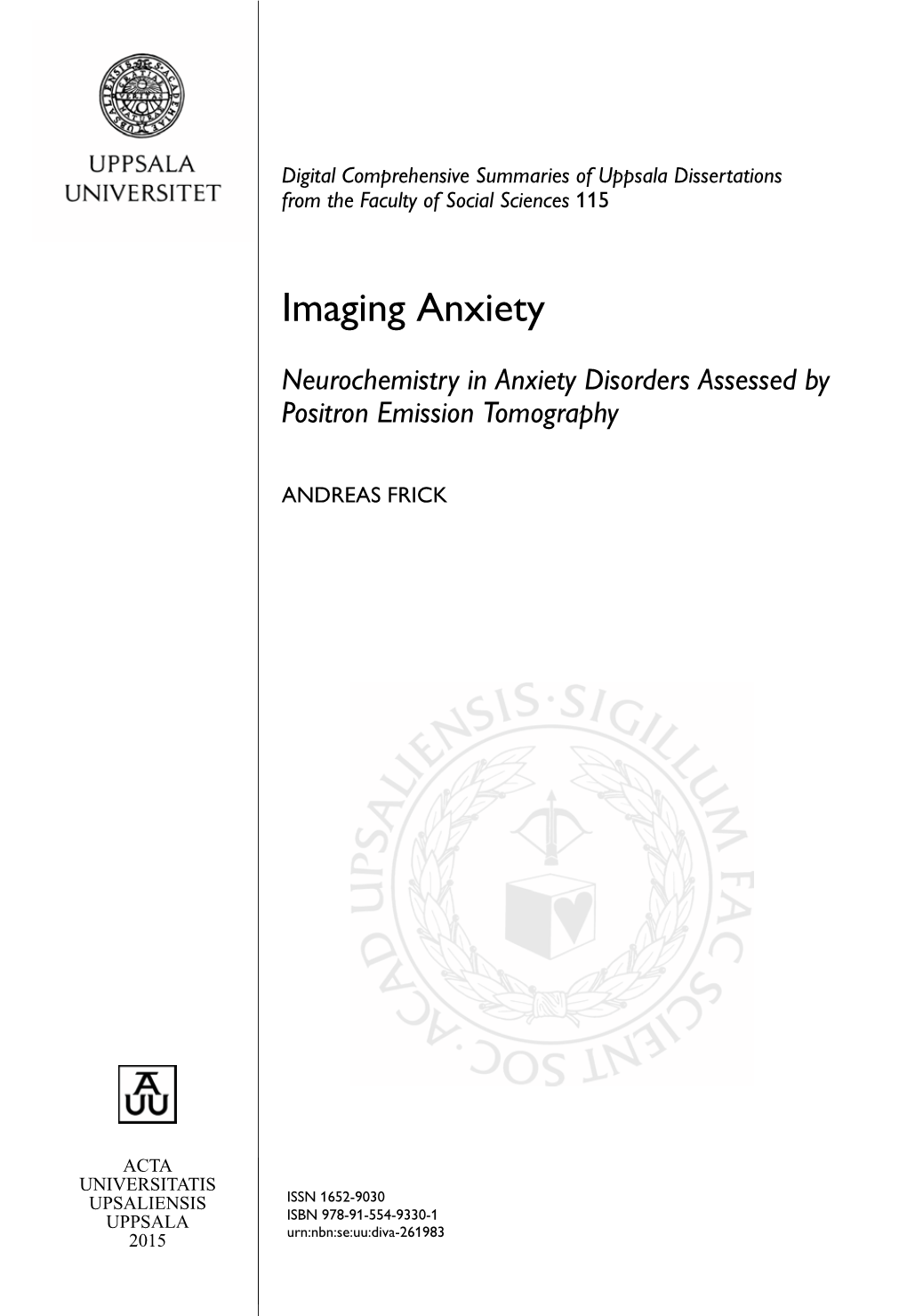 Imaging Anxiety