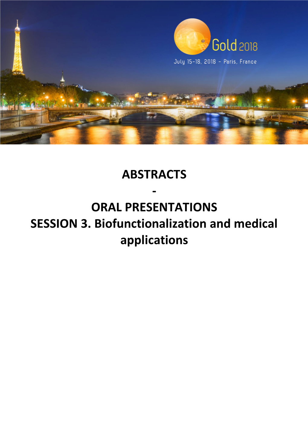 Abstracts - Oral Presentations Session 3