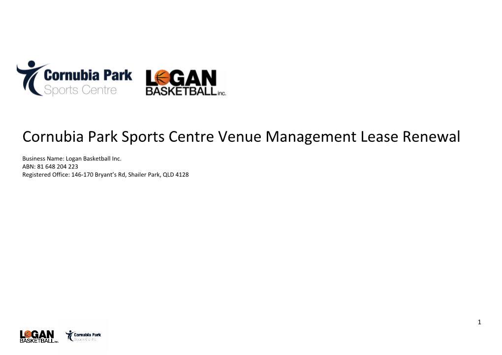 Cornubia Park Sports Centre Venue Management Lease Renewal