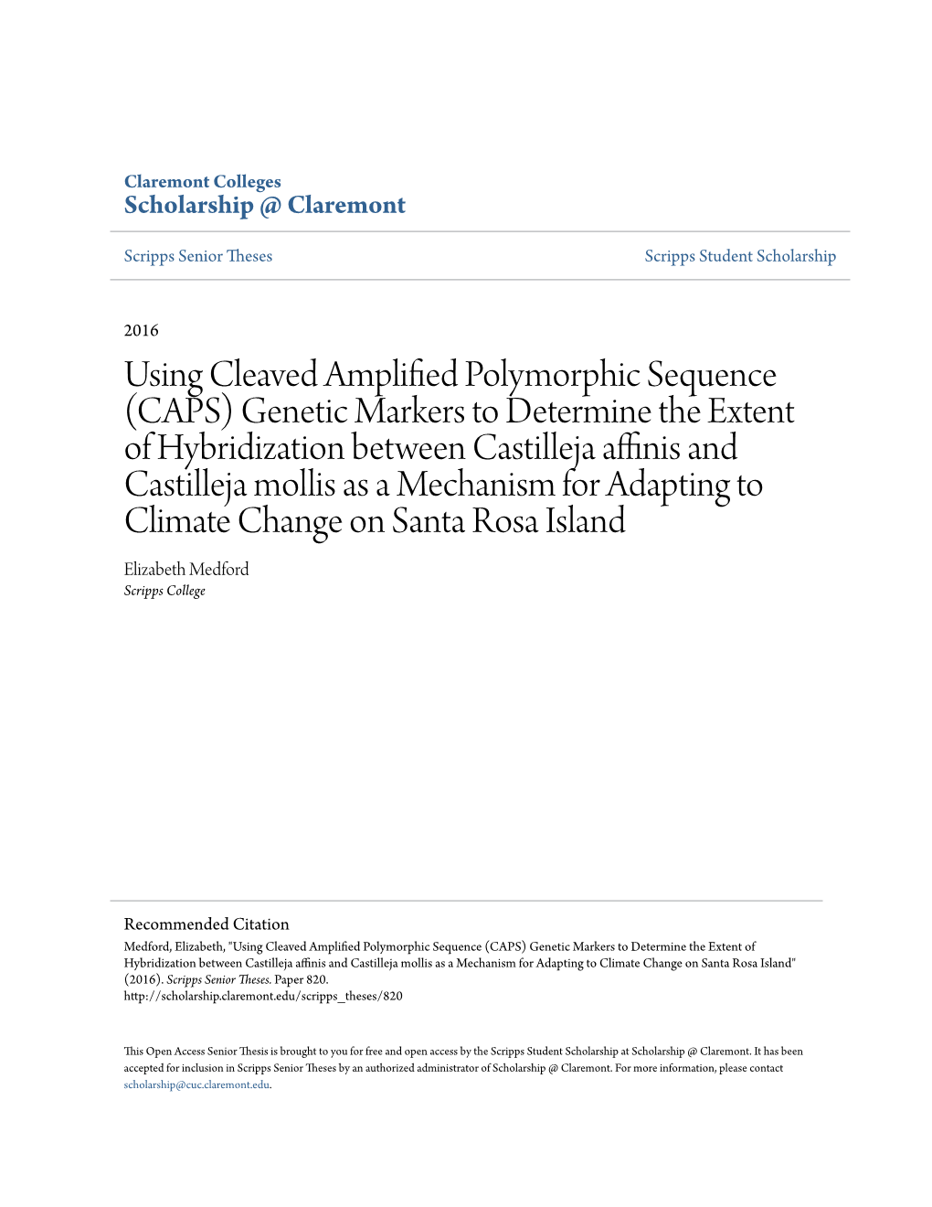 Using Cleaved Amplified Polymorphic Sequence (CAPS)