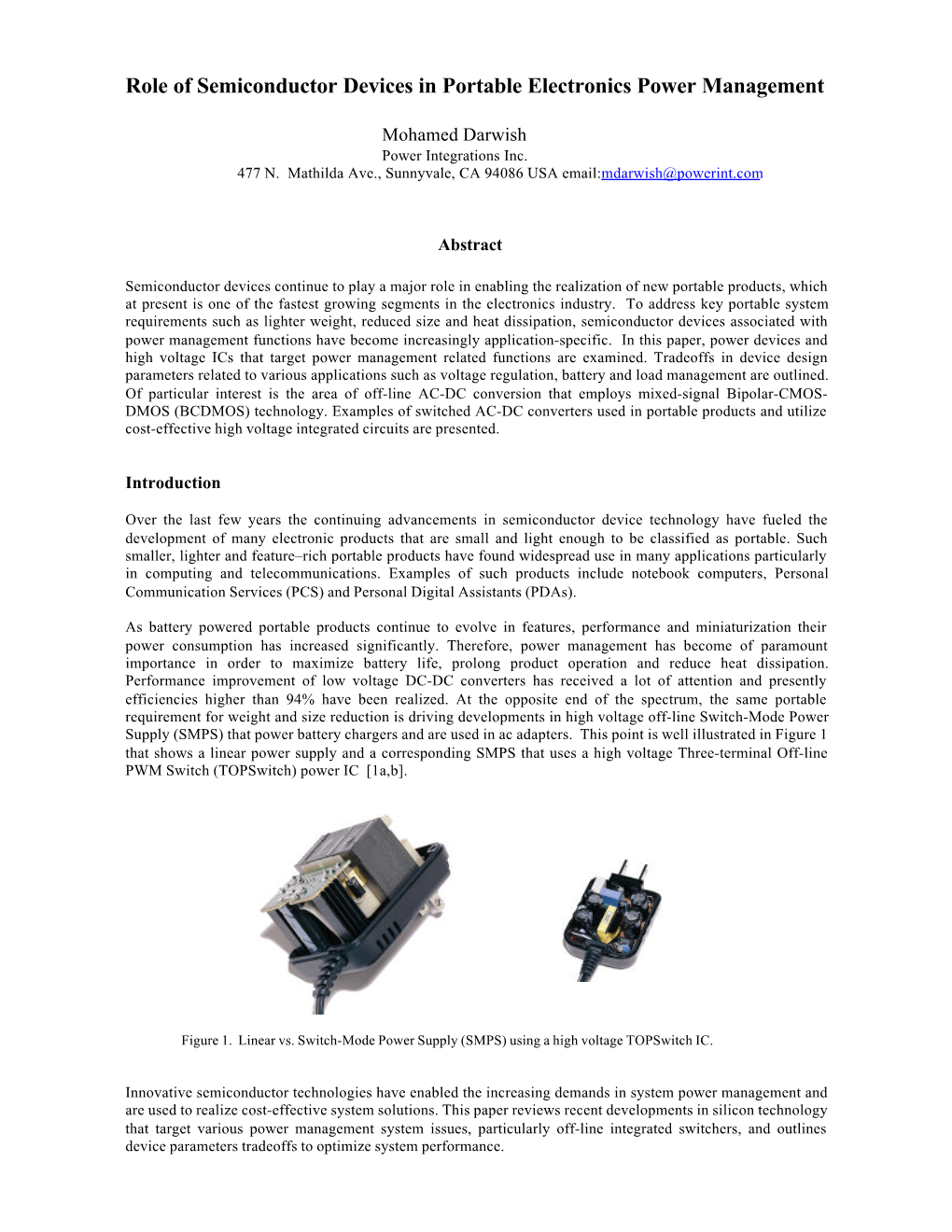 Role of Semiconductor Devices in Portable Electronics Power Management