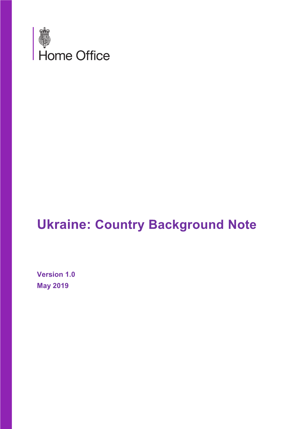 Ukraine: Country Background Note