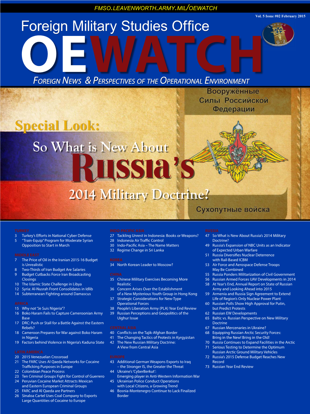 So What Is New About 2014 Military Doctrine? Special Look