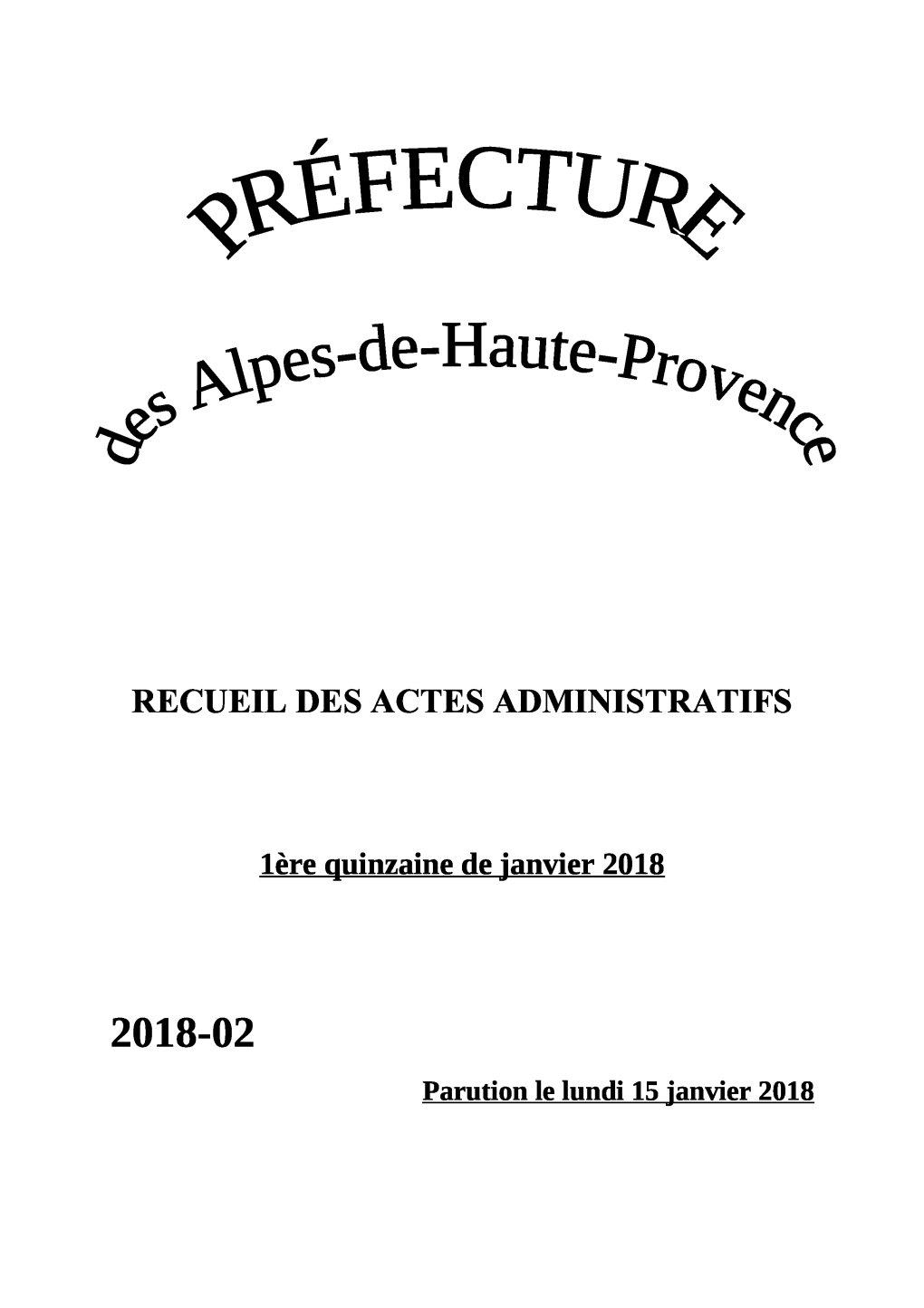 Recueil Des Actes Administratifs