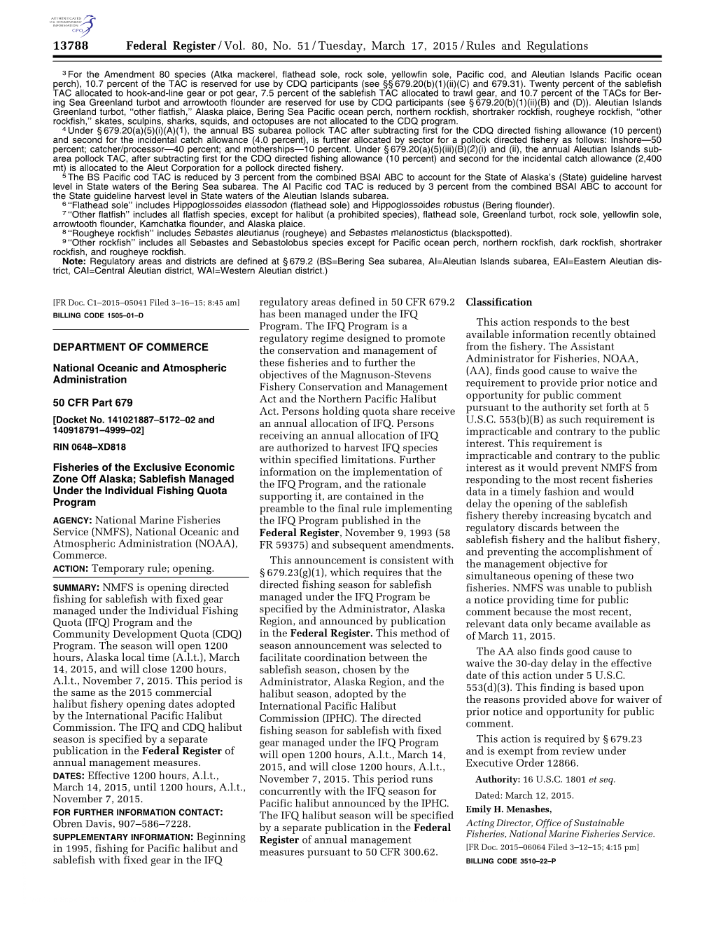 Federal Register/Vol. 80, No. 51/Tuesday, March 17, 2015/Rules