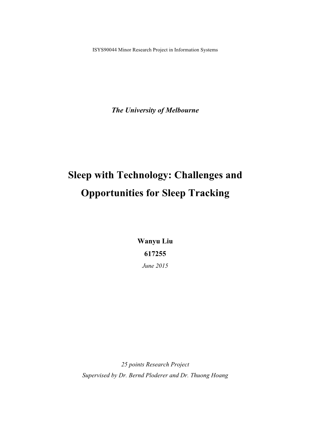 Challenges and Opportunities for Sleep Tracking