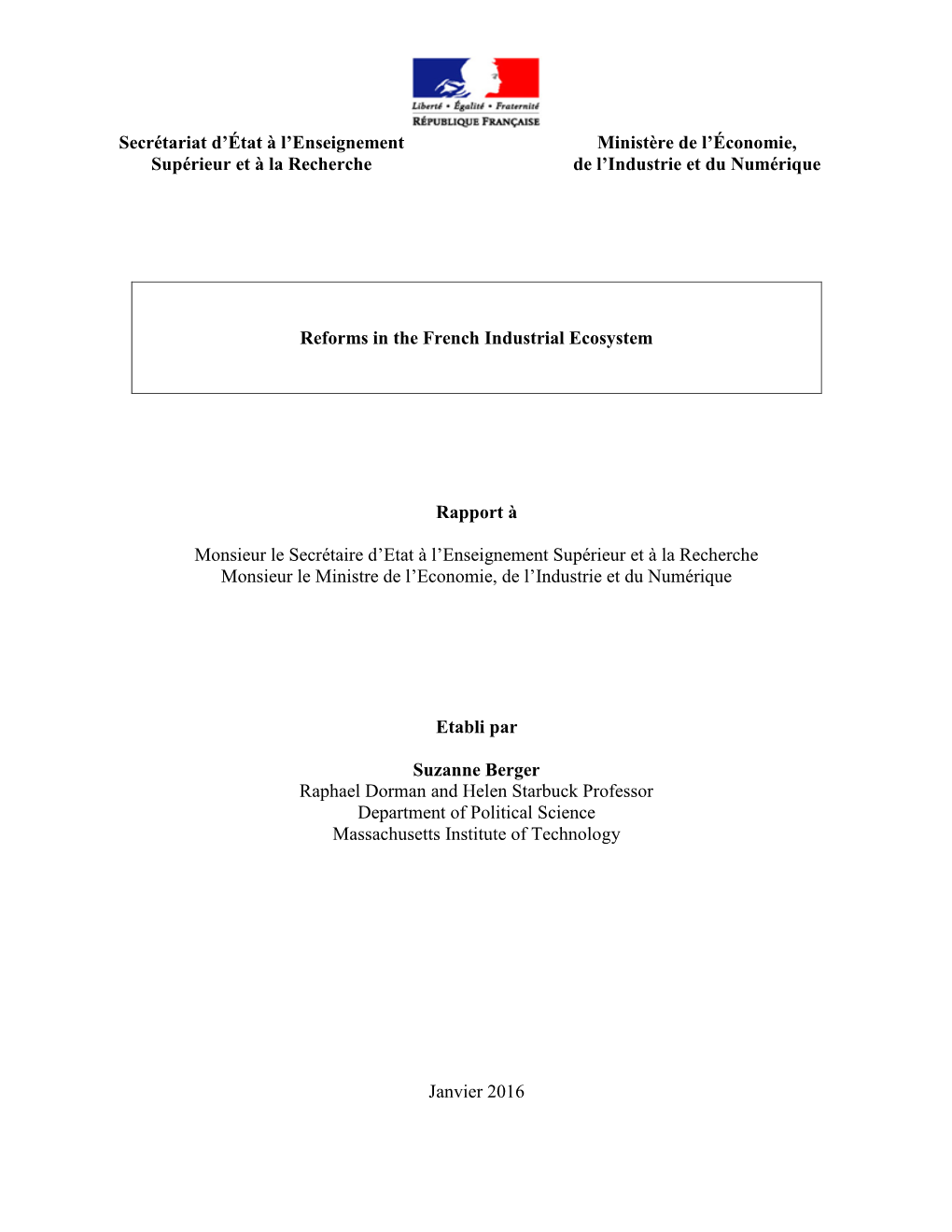 Secrétariat D'état À L'enseignement Supérieur Et À La Recherche