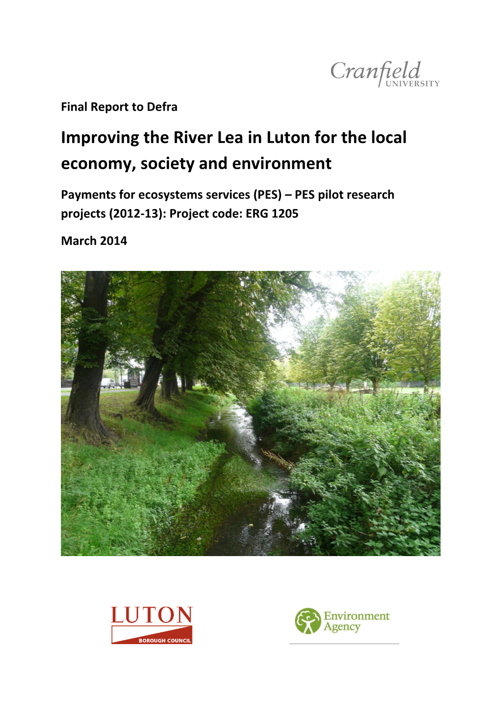 Improving the River Lea in Luton for the Local Economy, Society and Environment