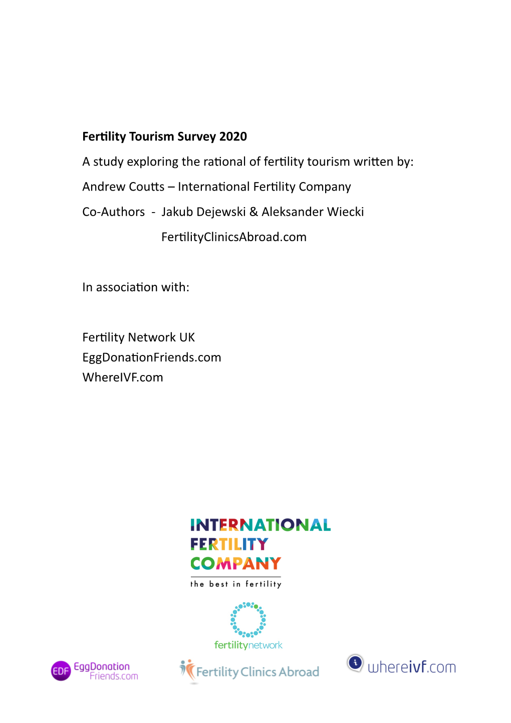 Fertility Tourism Survey 2020