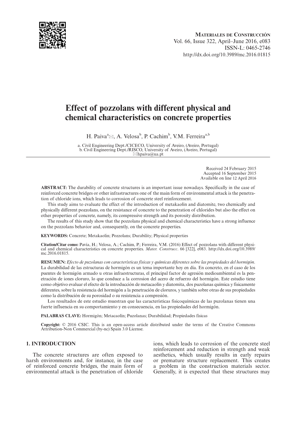 Effect of Pozzolans with Different Physical and Chemical Characteristics on Concrete Properties