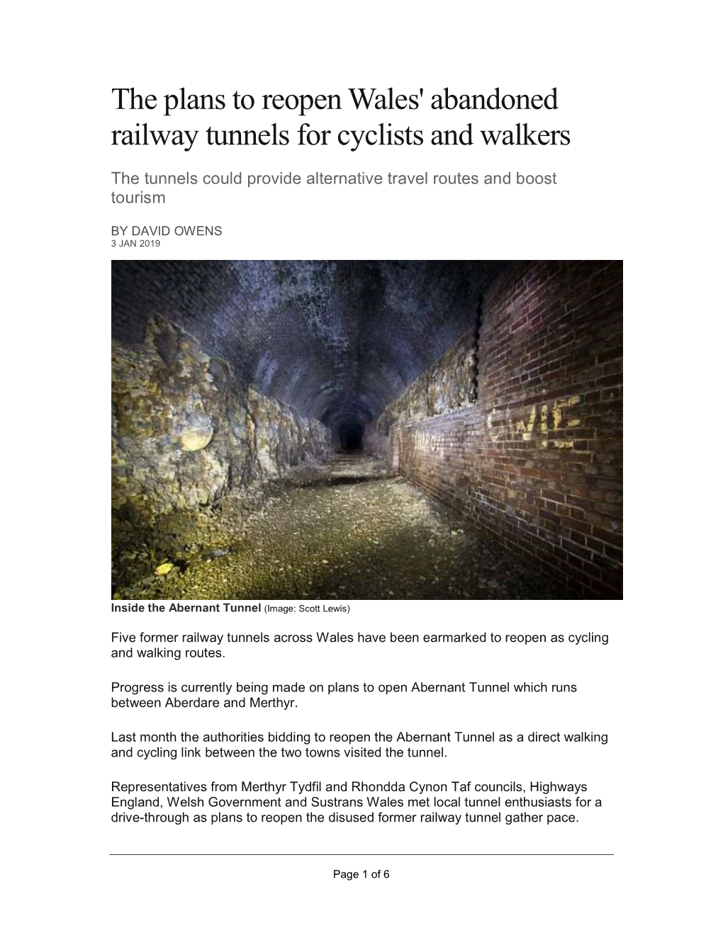The Plans to Reopen Wales' Abandoned Railway Tunnels for Cyclists and Walkers