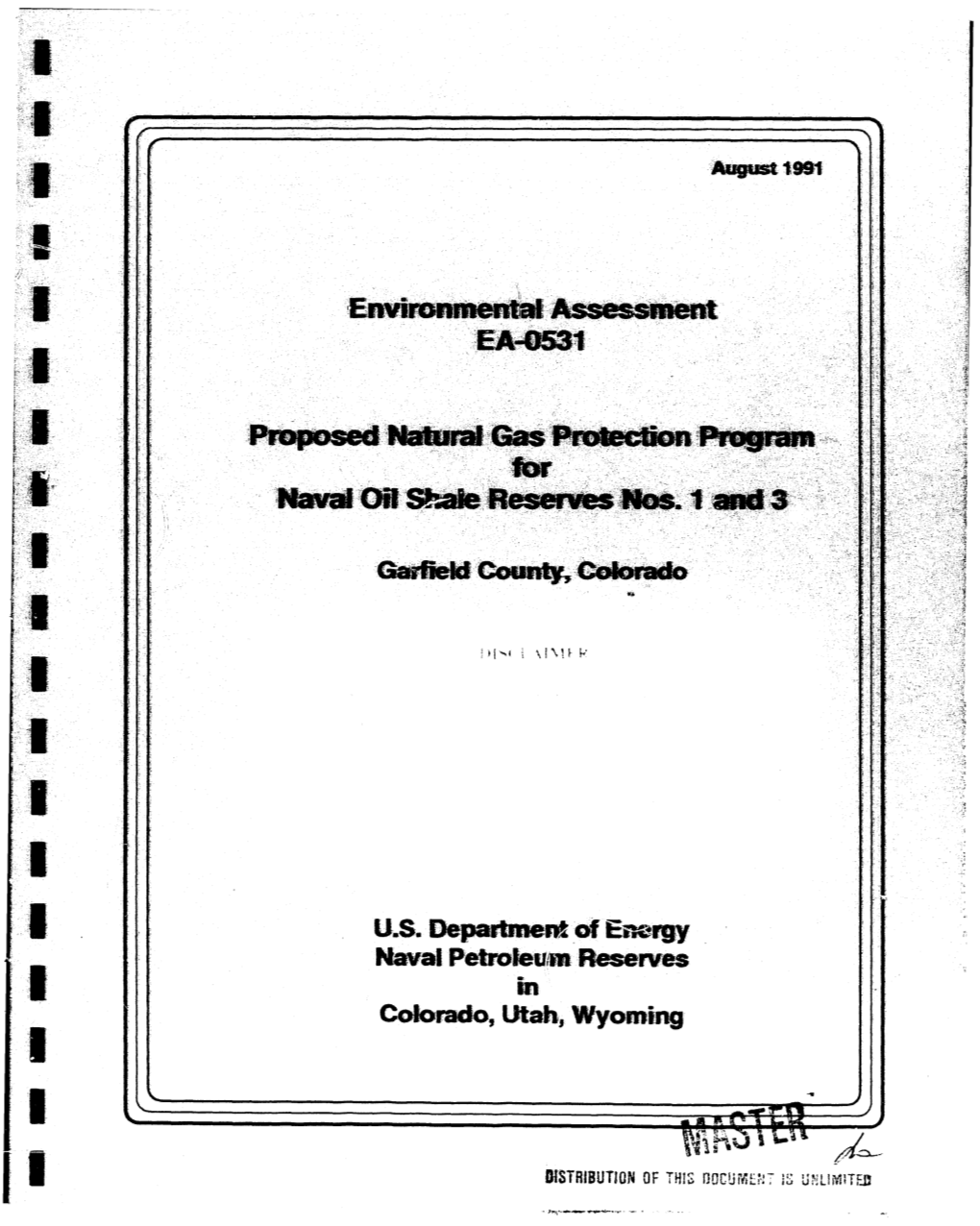 EA-0531: Final Environmental Assessment
