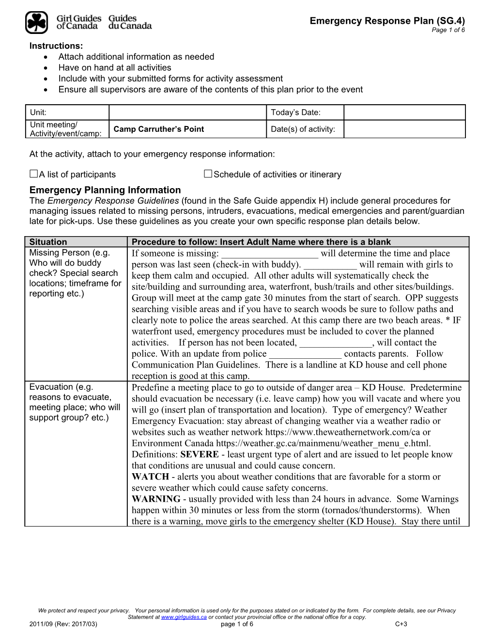 Procedures for Crisis Management s1