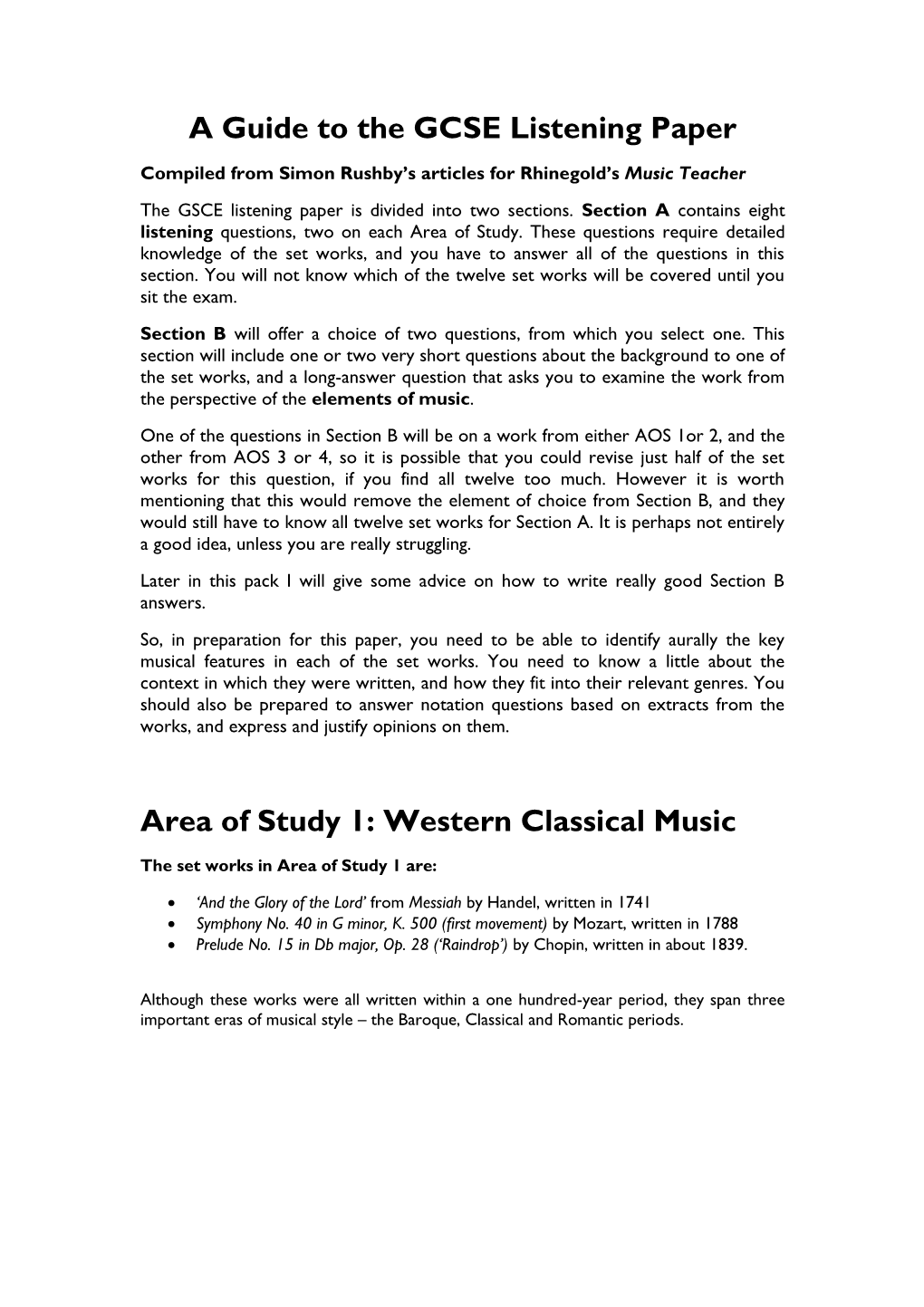 Western Classical Music