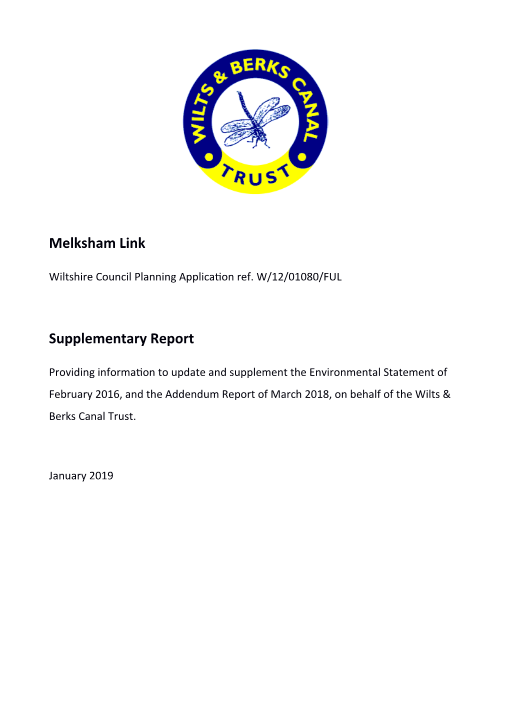 Melksham Link Supplementary Report