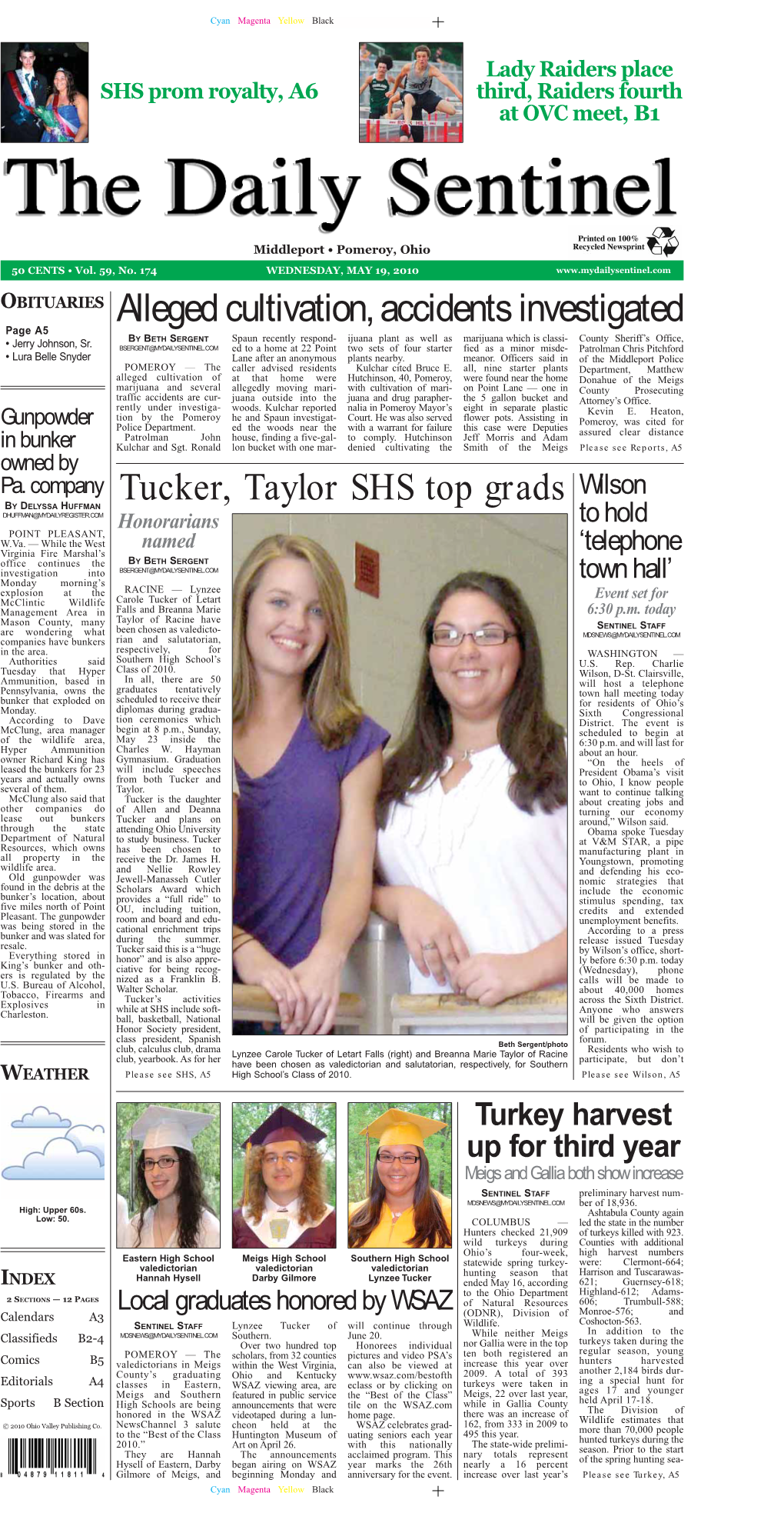 Alleged Cultivation, Accidents Investigated Tucker, Taylor SHS Top