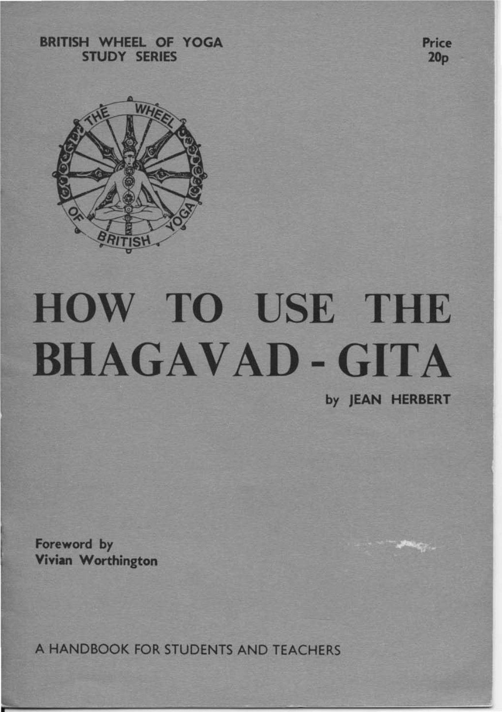 BHAGAVADI GITA by JEAN HERBERT