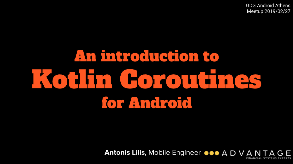 Kotlin Coroutines for Android