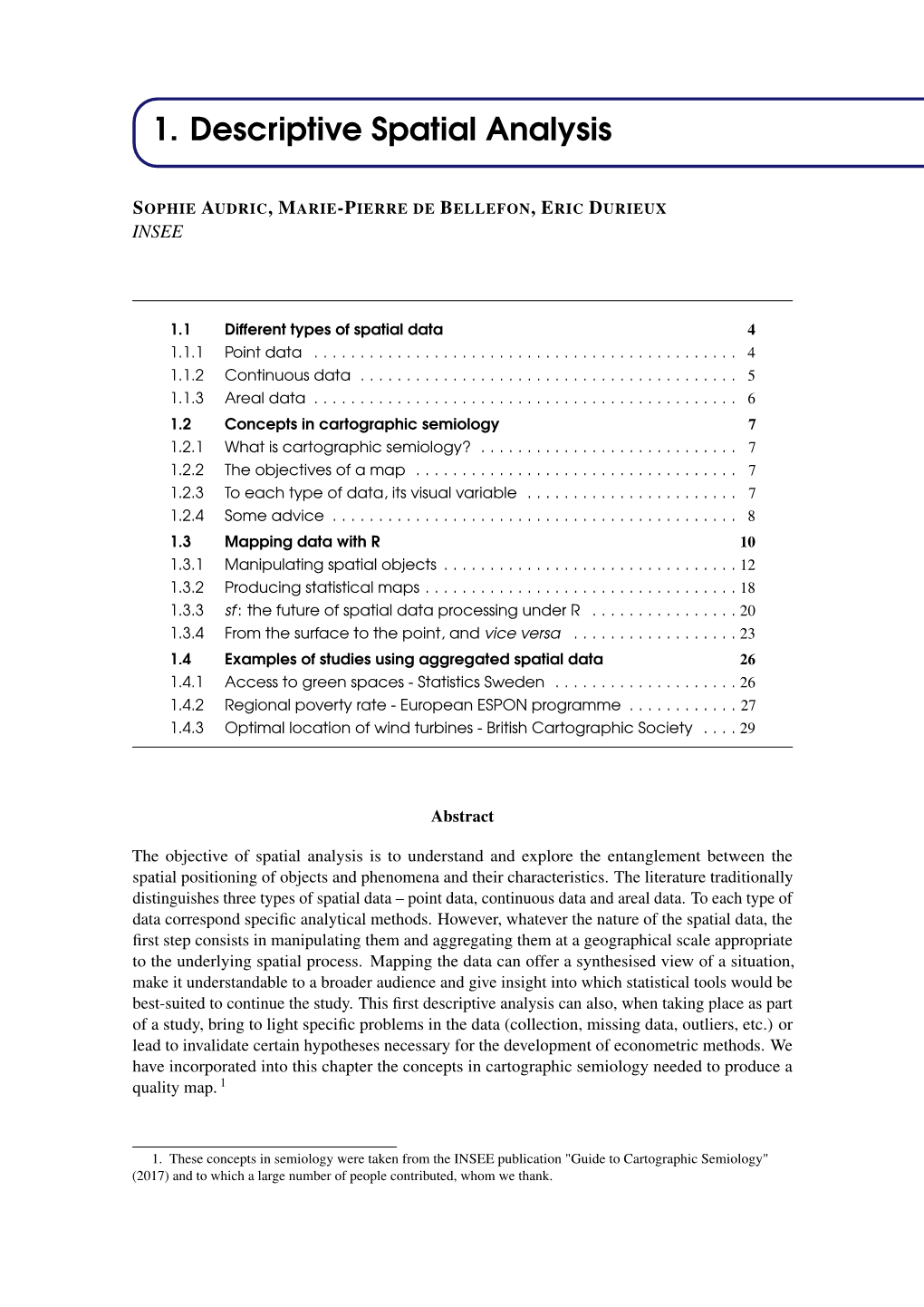 Chapter 1. Descriptive Spatial Analysis