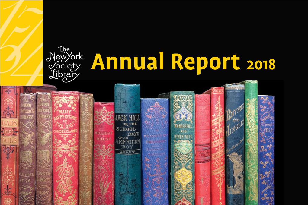 Annual Report 2018 TRUSTEES Trustees Emerita Part-Time Building Liaquat Ahamed Lyn Chase Alexander Bolesta Maintenance William G