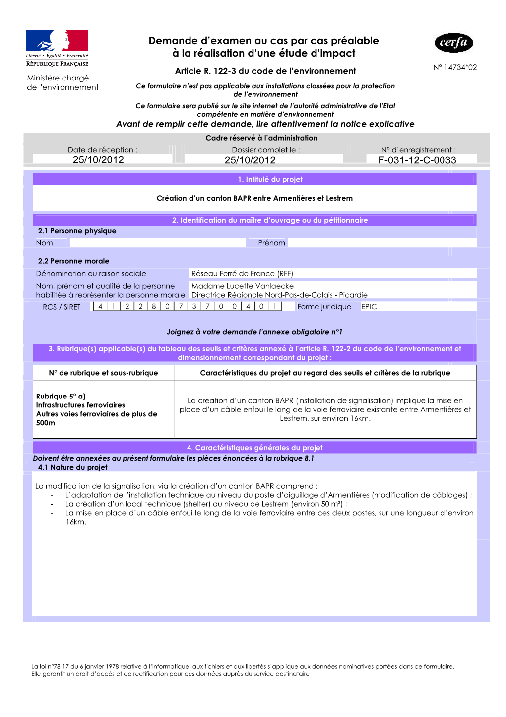 Création D'un Canton BAPR Entre Armentières Et Lestrem ± Synthèse Des Principauxaire D'étude Enjeux Environnementaux 1/2