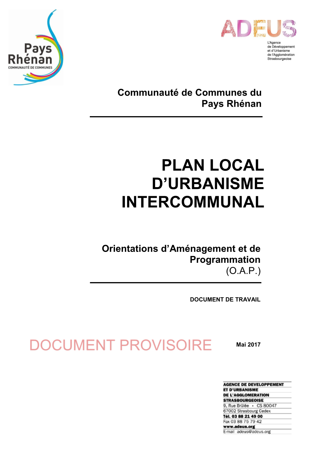 Plan Local D'urbanisme Intercommunal