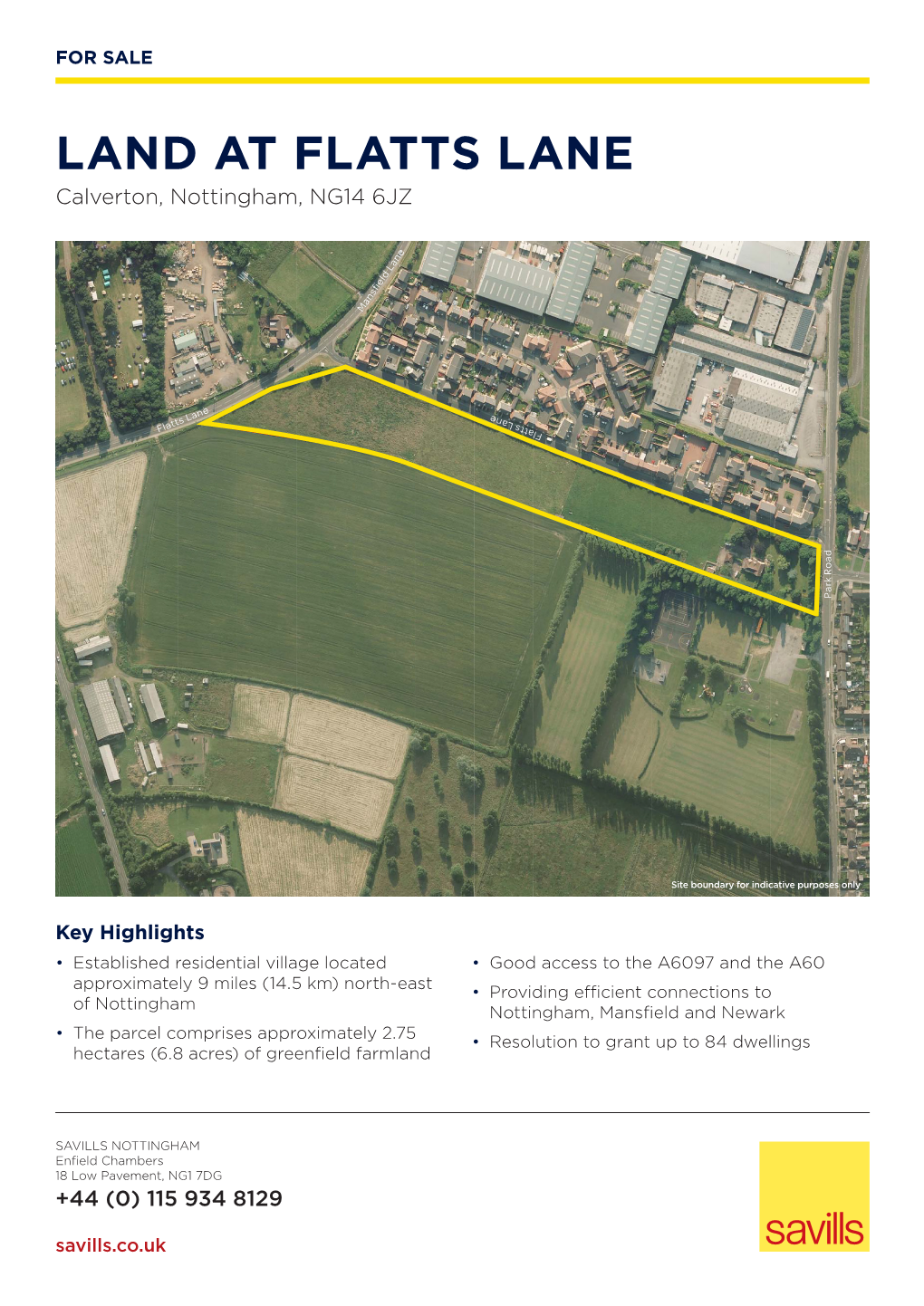 LAND at FLATTS LANE Calverton, Nottingham, NG14 6JZ